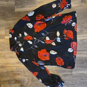 Vintage Sheer Rose Blouse